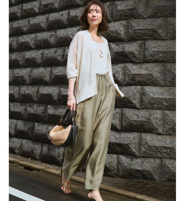 23区「シャイニーリブ スクエアネック タンクトップ」|タンクトップ|