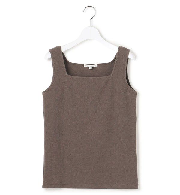 23区「シャイニーリブ スクエアネック タンクトップ」|タンクトップ|