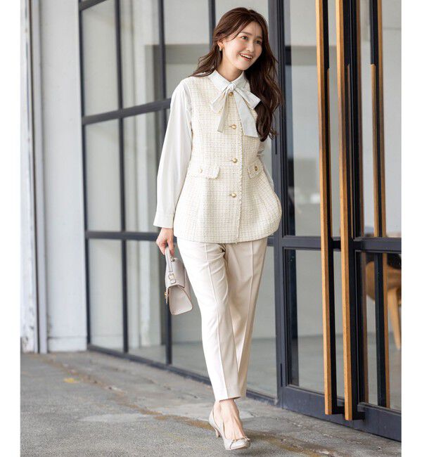 ANY SIS「ファンシーツイードペプラム ジレ」|その他|