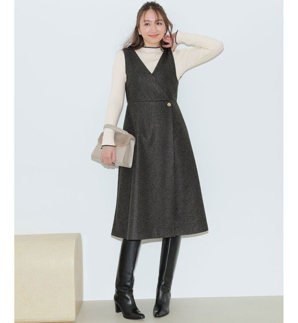 ANY SIS「【2SET】ジャンパースカート &times; ニット セット」|スーツ|