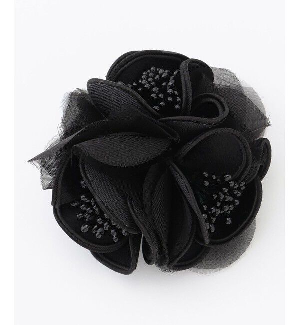 ANY SIS「トリムフラワー コサージュ」|ブローチ・コサージュ|ブラック