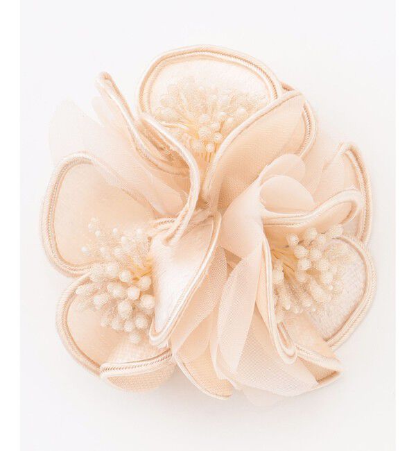 ANY SIS「トリムフラワー コサージュ」|ブローチ・コサージュ|ベージュ