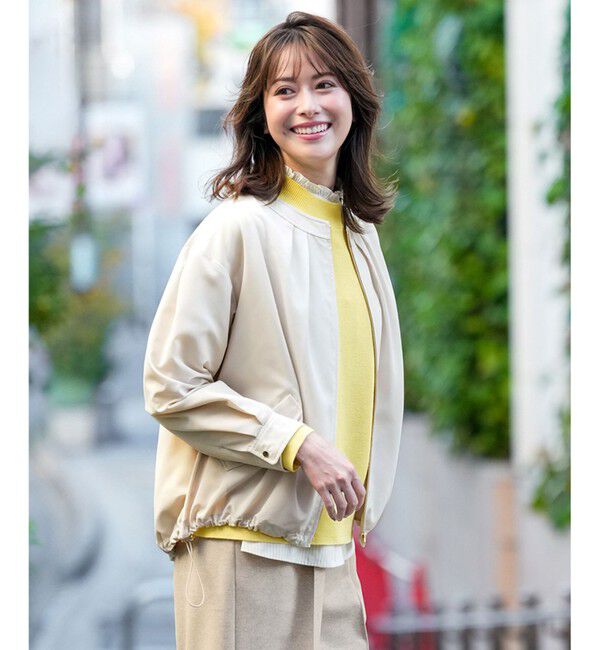 ANY SIS「【BAILA掲載/花粉リリース】スプリングコンフォート ブルゾン」|ブルゾン・スタジャン|アイボリー