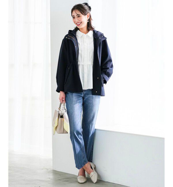 ANY SIS「【2WAY】エレカジストレッチ フーデットハーフ アウター」|その他|