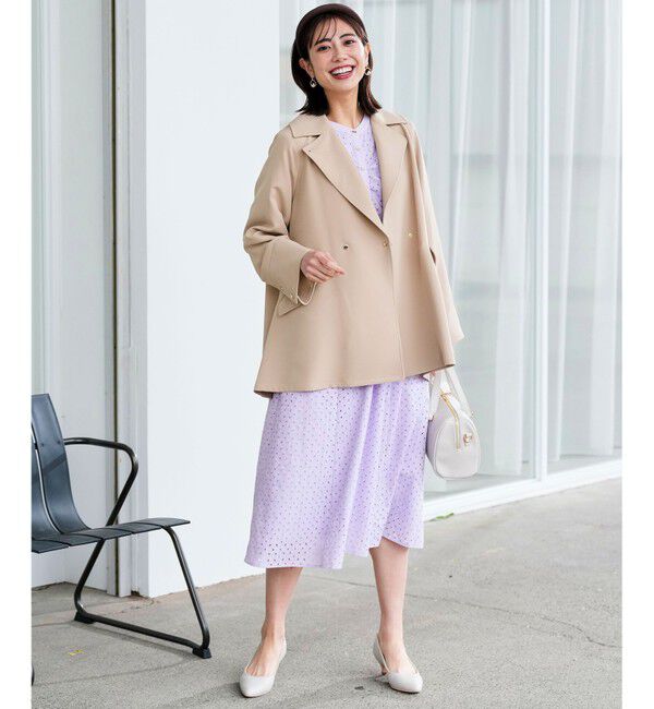 ANY SIS「【2WAY】エレカジストレッチミドルトレンチ コート」|トレンチコート|