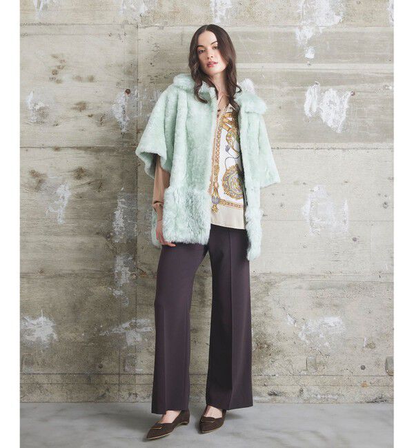 Grace Class「ムートンポンチョコート」|ポンチョ・ケープ|ﾗｲﾄｸﾞﾘ