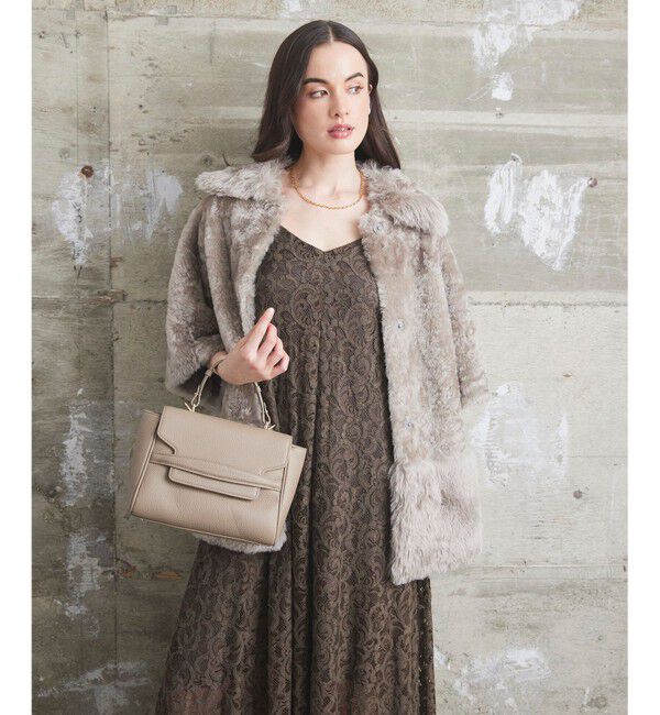 Grace Class「ムートンポンチョコート」|ポンチョ・ケープ|