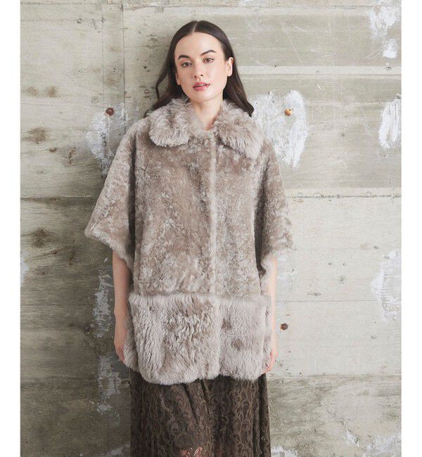 Grace Class「ムートンポンチョコート」|ポンチョ・ケープ|