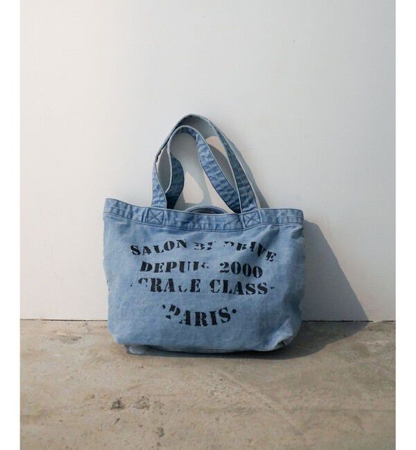 Grace Class「レタードデニムトート」|トートバッグ|ブルー