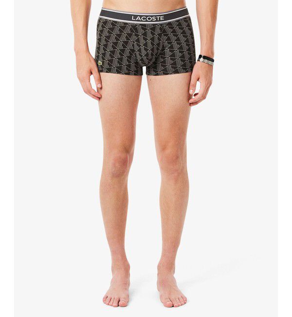 LACOSTE「モノグラム＆プレーン／3パックストレッチコットントランクショーツセット」|インナー|