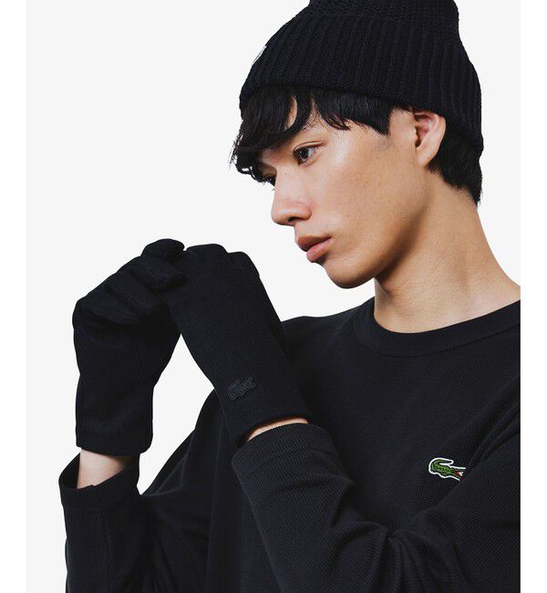 LACOSTE「カシミヤブレンドウールジャージグローブ」|手袋|