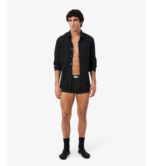 LACOSTE「コントラストワニロゴウエストバンドストレッチジャージトランクショーツ 3P / ボクサーパンツ」|インナー|