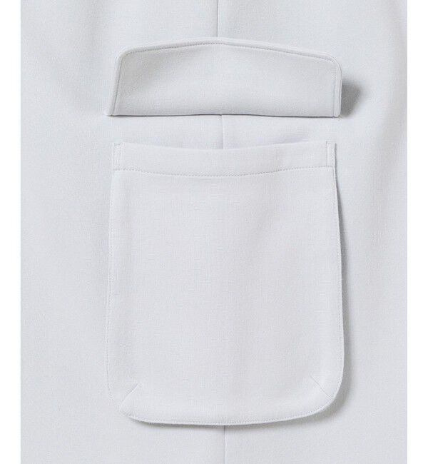 LACOSTE「ダブルフェイスジャージカーゴフレアスカート」|台形|