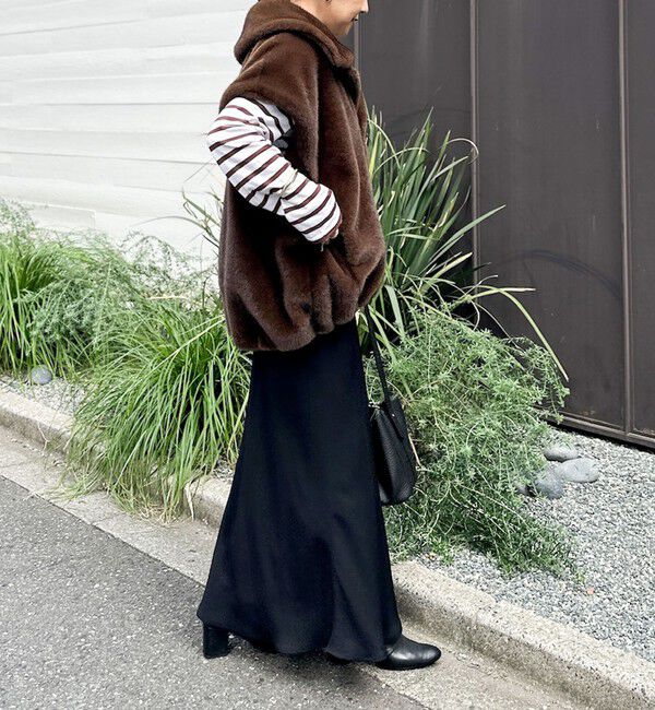 NOLLEY'S sophi「【追加】《オールシーズン対応》ウォッシャブルマットサテンナロースカート」|スカート|