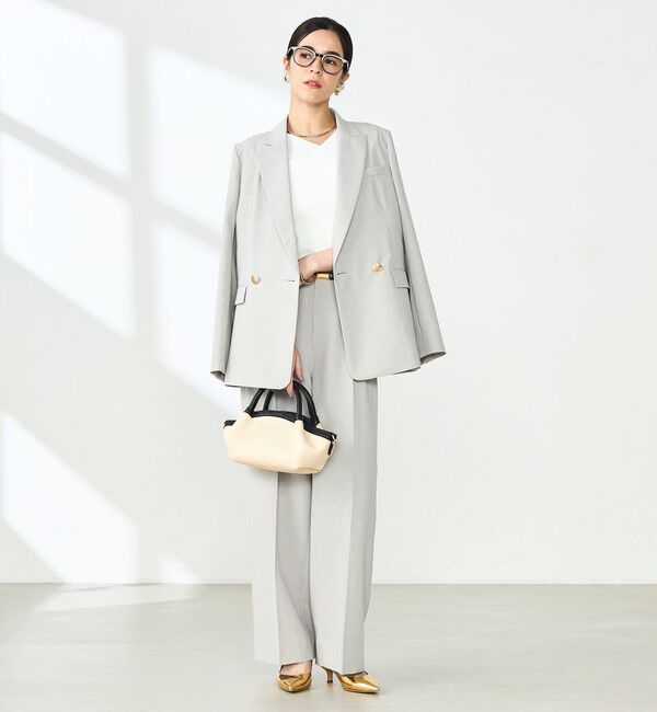 NOLLEY'S sophi「《手洗い可能》カシュクール風5分袖プルオーバーニット」|ニット・セーター|