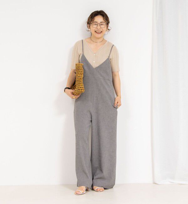 Rie Miller「《手洗い可能》ランダムテレコ2WAYカーディガン」|カーディガン|