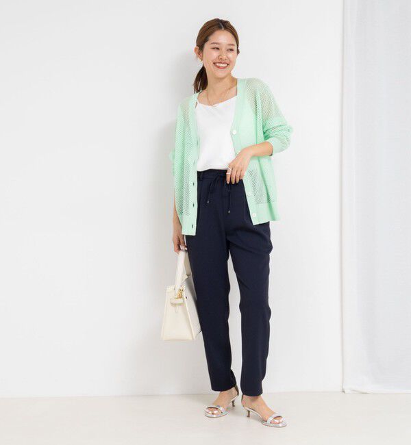 NOLLEY'S「《手洗い可能》メッシュ長袖Vネックカーディガン」|カーディガン|