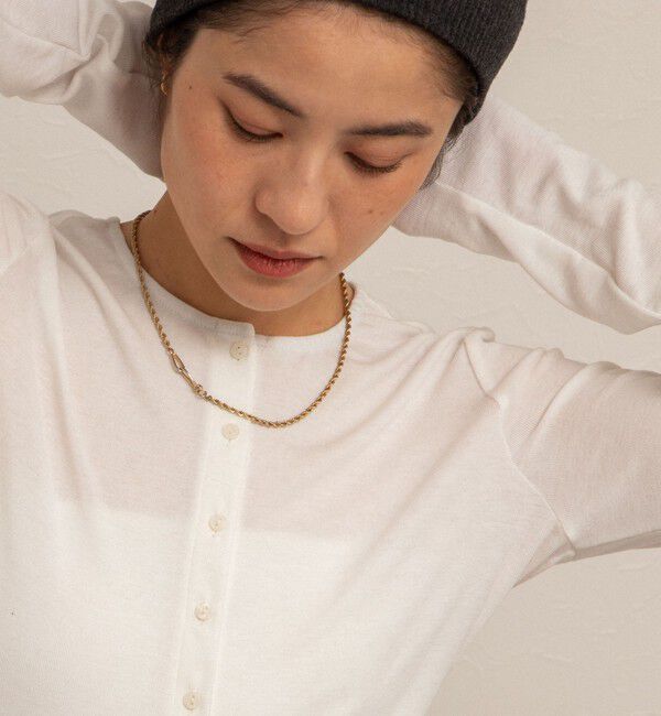 NOLLEY'S「【MAQWEL/マクウェル】リブクルーネックカーディガン」|カーディガン|