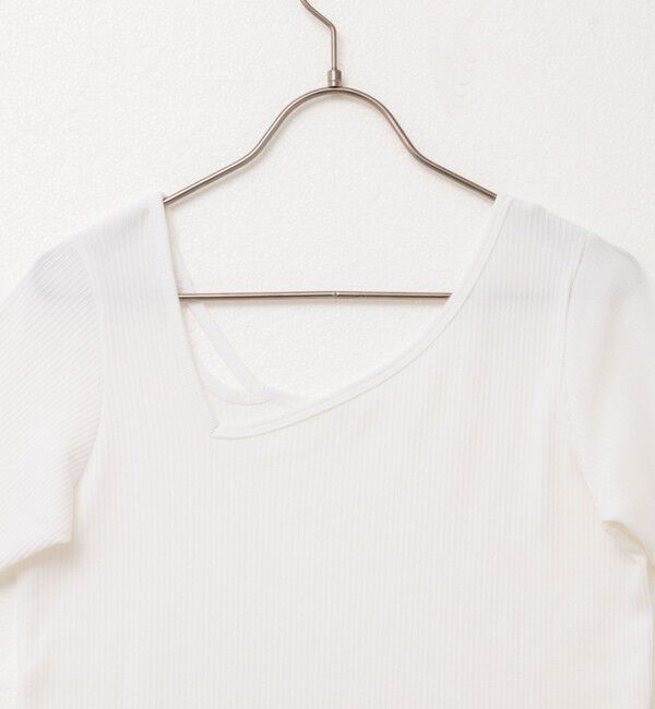 Rie Miller「ランダムテレコ2WAYプルオーバー」|Tシャツ・カットソー|