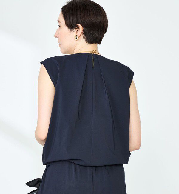 NOLLEY'S「《セットアップ対応》撥水ストレッチタフタタックブラウス」|シャツ・ブラウス|