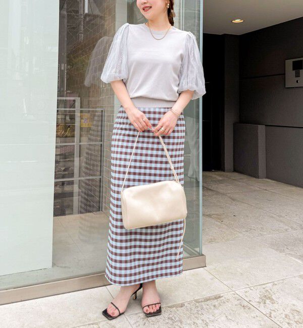 NOLLEY'S sophi「《手洗い可能》袖チュールプルオーバーニット」|ニット・セーター|