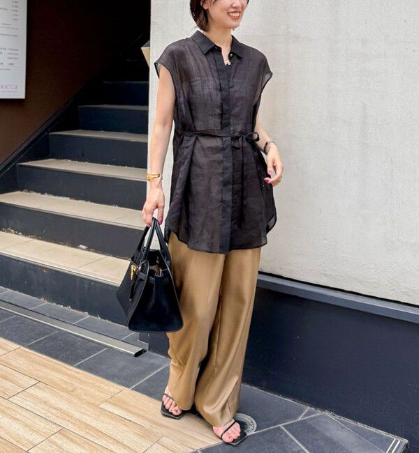 NOLLEY'S「シアーラミーオーバーサイズシャツ」|シャツ・ブラウス|