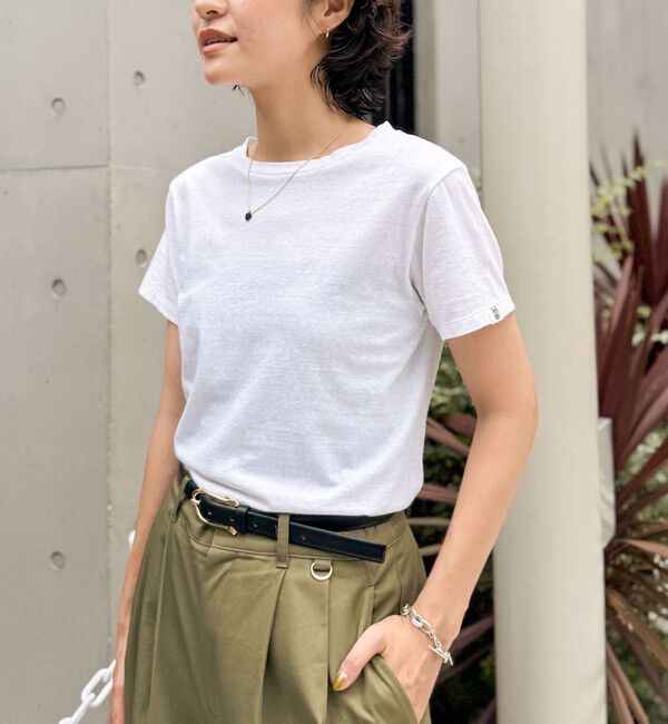 NOLLEY'S「【MAQWEL/マクウェル】MARUDOハーフスリーブTee」|Tシャツ・カットソー|ホワイト