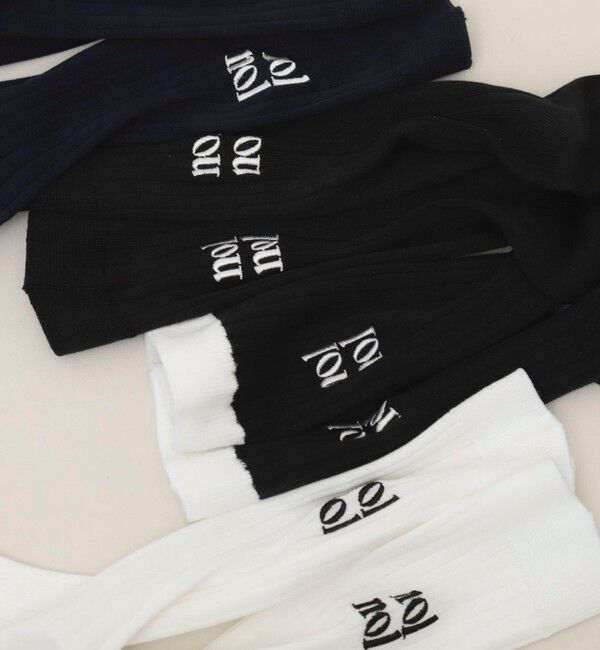 NOLLEY'S「【nolnol/ノルノル】ロゴリブソックス」|ソックス|