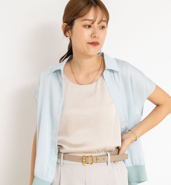 NOLLEY'S「サテン&times;ラメベア天2WAYタンクトップ」|タンクトップ|