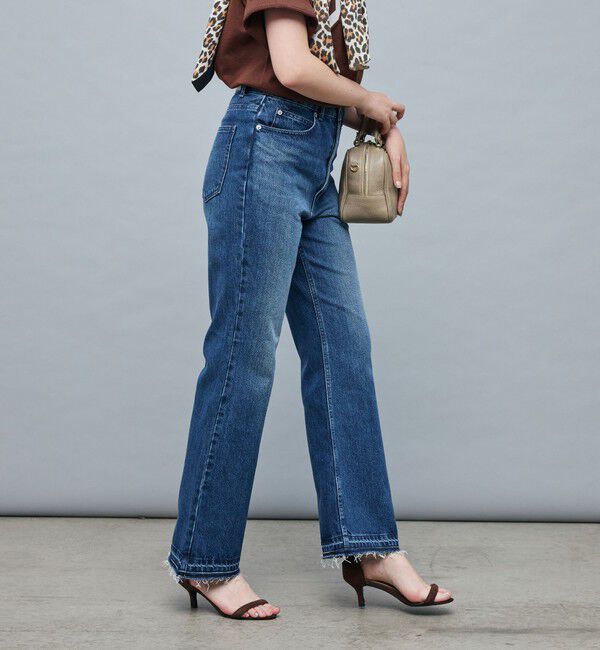 Rie Miller「【RM denim】ハイウエストソフトフレアデニム」|デニム|