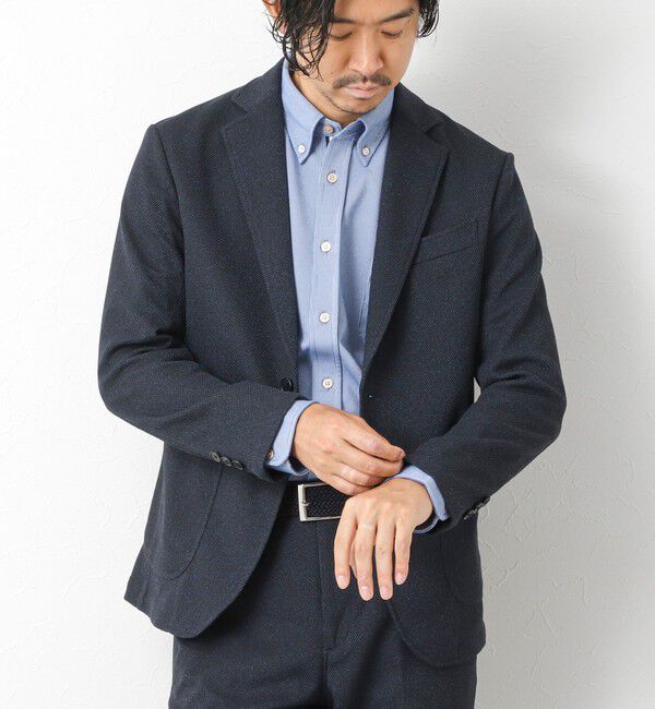 NOLLEY'S goodman「《ビジカジ/セットアップ対応》【尾州】先染めハニカムイージーJK 25AW」|テーラードジャケット|ネイビー
