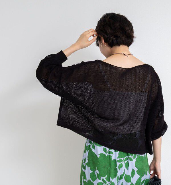 NOLLEY'S「《手洗い可能》ドライメッシュショートプルオーバーニット」|ニット・セーター|