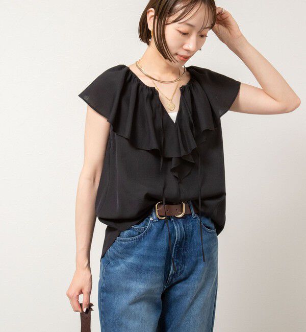 NOLLEY'S sophi「シアーラッフルノースリーブブラウス」|シャツ・ブラウス|