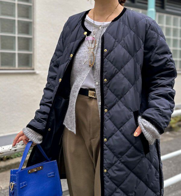 NOLLEY'S「【TAION&times;LIMONTA】別注ベロアパイピングロングダウン」|ダウン|