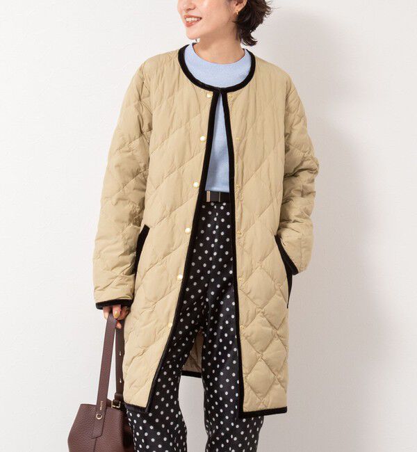 NOLLEY'S「【TAION&times;LIMONTA】別注ベロアパイピングロングダウン」|ダウン|