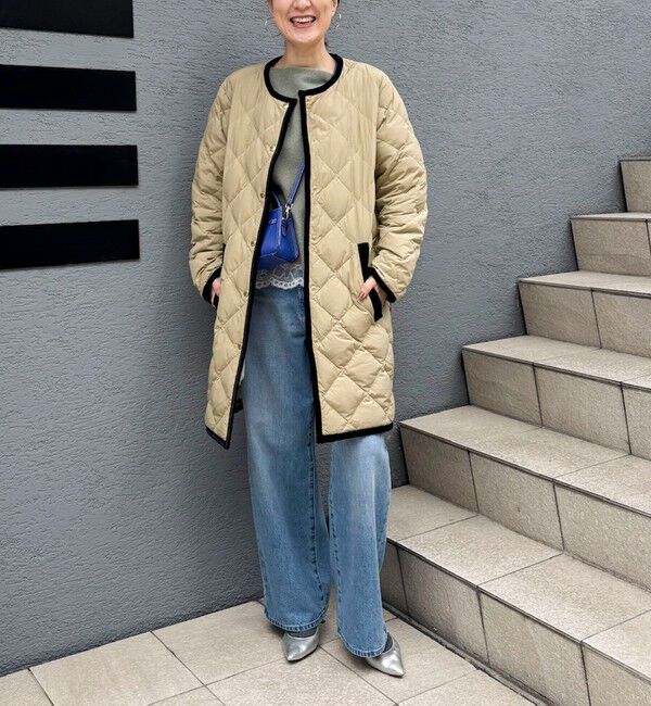 NOLLEY'S「【TAION&times;LIMONTA】別注ベロアパイピングロングダウン」|ダウン|