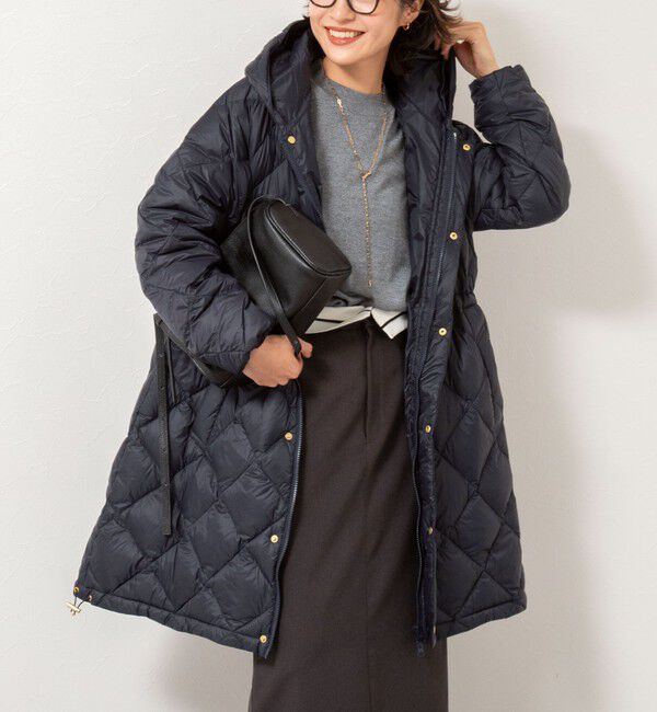 NOLLEY'S「【TAION/タイオン】別注ミドル丈Aラインフードダウン」|ダウン|