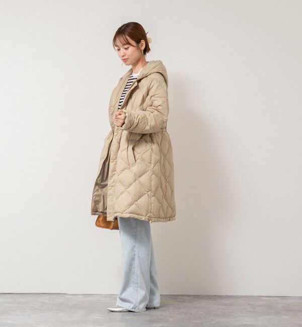 NOLLEY'S「【TAION/タイオン】別注ミドル丈Aラインフードダウン」|ダウン|