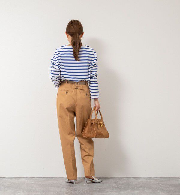 Rie Miller「BIGマリンボーダーボートネックプルオーバーカットソー」|Tシャツ・カットソー|