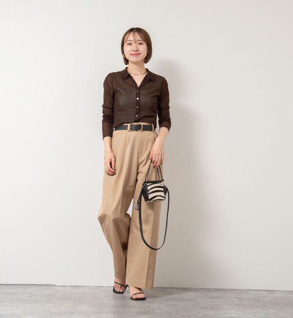 NOLLEY'S「チュール衿付きカットカーディガン」|カーディガン|