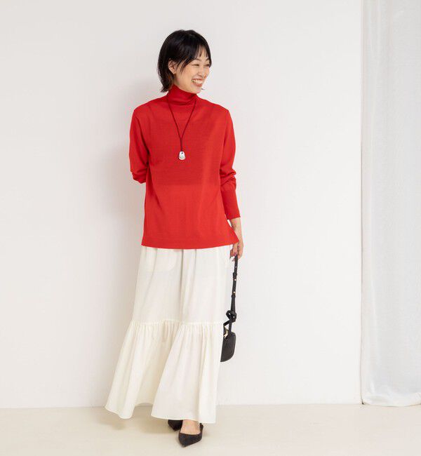 NOLLEY'S「《手洗い可能》《アンサンブル対応》18G天竺ハイネックプルオーバーニット」|ニット・セーター|