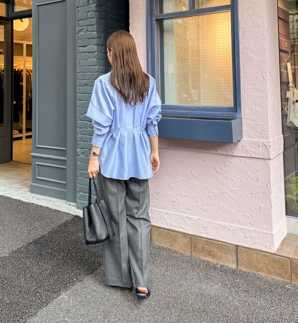 NOLLEY'S「【追加】ウォッシャブルシアースキッパータックブラウス」|シャツ・ブラウス|