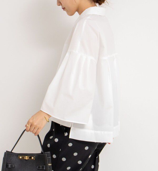 NOLLEY'S「《セットアップ対応》袖フレアボリュームシャツ」|シャツ・ブラウス|ホワイト