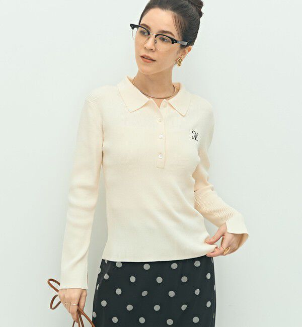 NOLLEY'S「《手洗い可能》ポロ衿リブプルオーバーニット」|ニット・セーター|
