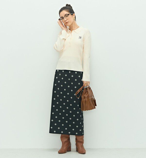 NOLLEY'S「《手洗い可能》ポロ衿リブプルオーバーニット」|ニット・セーター|