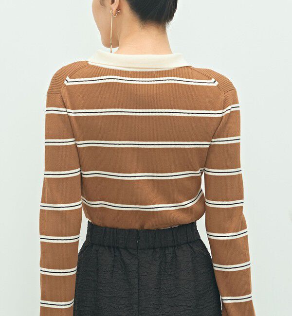 NOLLEY'S「《手洗い可能》ポロ衿リブプルオーバーニット」|ニット・セーター|