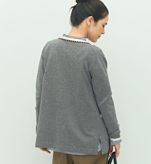 NOLLEY'S「チェーンブレード長めVネックカーディガン」|カーディガン|