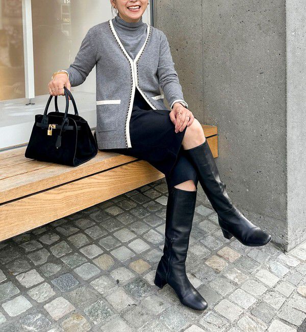 NOLLEY'S「チェーンブレード長めVネックカーディガン」|カーディガン|