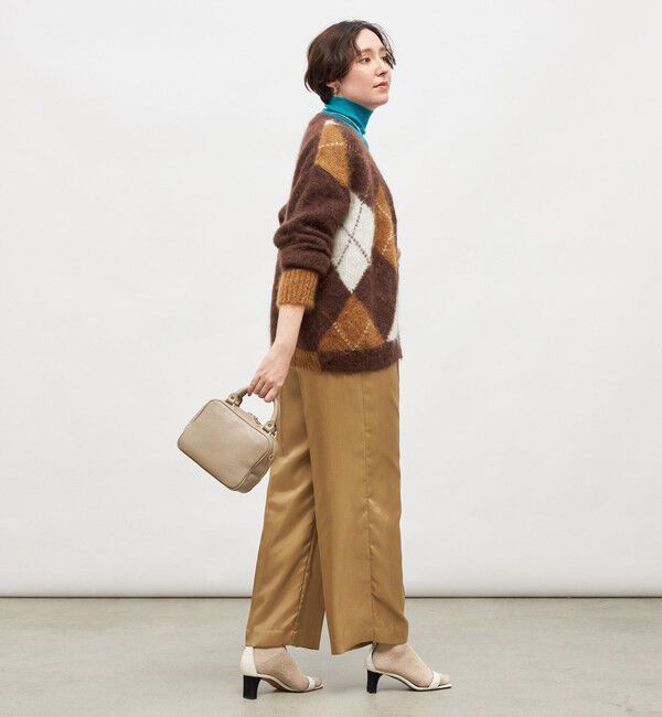 Laraaji「モヘアインターシャアーガイルVネックカーディガン」|カーディガン|