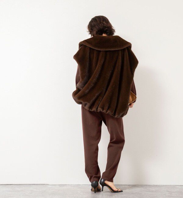 Rie Miller「エコファー衿付ベスト」|ブルゾン・スタジャン|